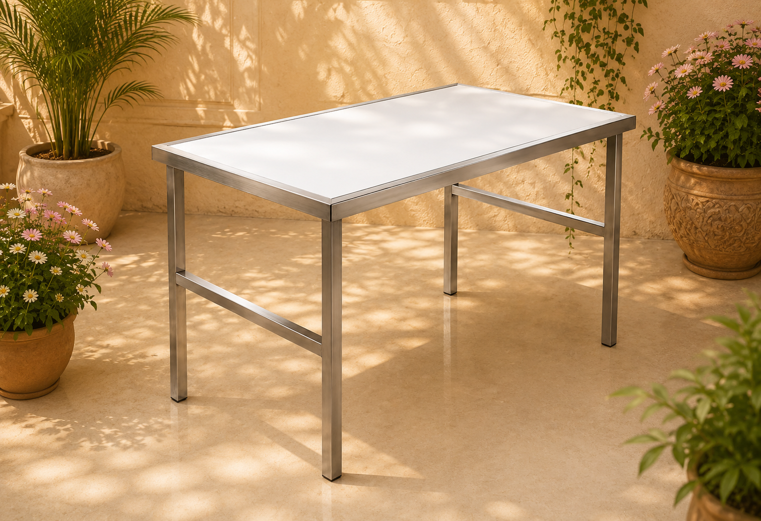 STEEL SQUARE TABLE 2.5/4